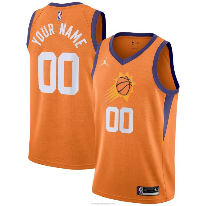 NBA 0F6D1043 Camiseta personalizada Phoenix Suns Jordan Brand naranja Swingman