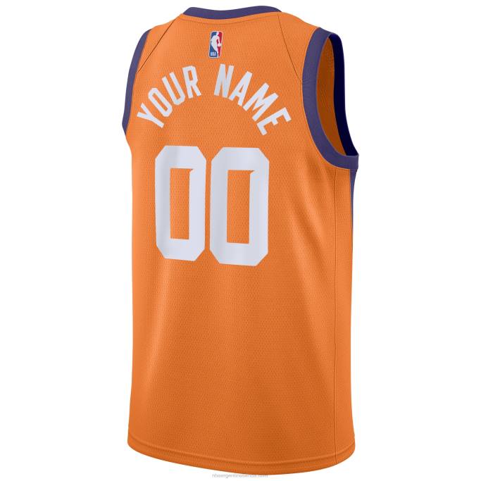 NBA 0F6D1043 Camiseta personalizada Phoenix Suns Jordan Brand naranja Swingman