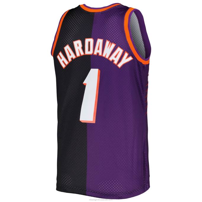NBA 0F6D1514 phoenix suns penny hardaway mitchell & ness púrpura / negro hardwood classics split swingman jersey