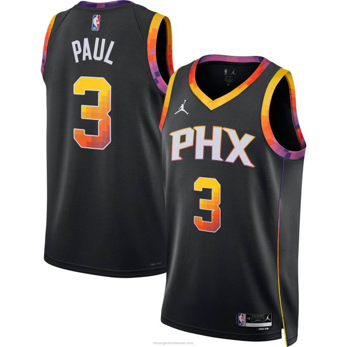 NBA 0F6D1806 camiseta phoenix suns chris paul jordan marca negra swingman