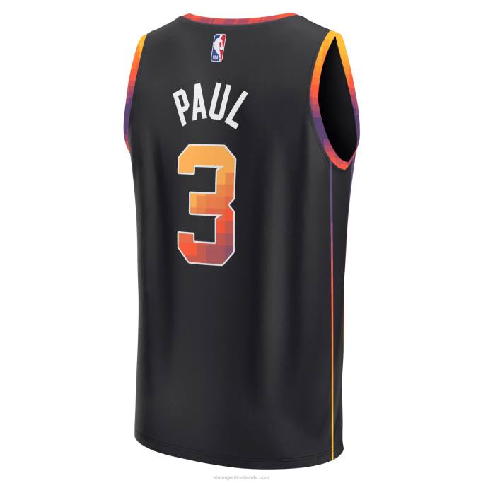 NBA 0F6D196 camiseta de jugador de phoenix suns chris paul black fast break