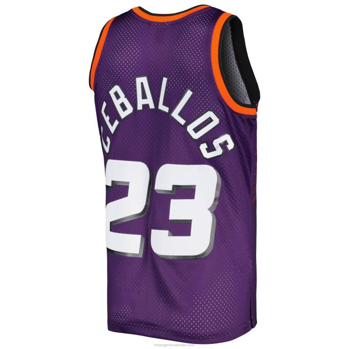 NBA 0F6D2425 phoenix suns cedric ceballos mitchell & ness púrpura hardwood classics swingman jersey