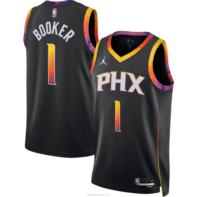 NBA 0F6D32 phoenix suns devin booker jordan marca negro swingman jersey