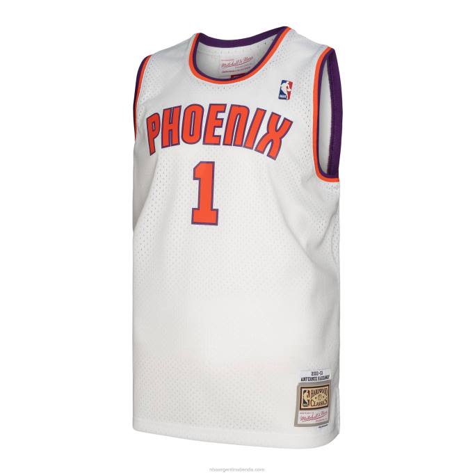 NBA 0F6D4003 phoenix suns penny hardaway mitchell & ness white hardwood classics swingman jersey