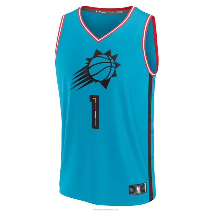 NBA 0F6D52 phoenix suns devin booker turquesa fastbreak jersey