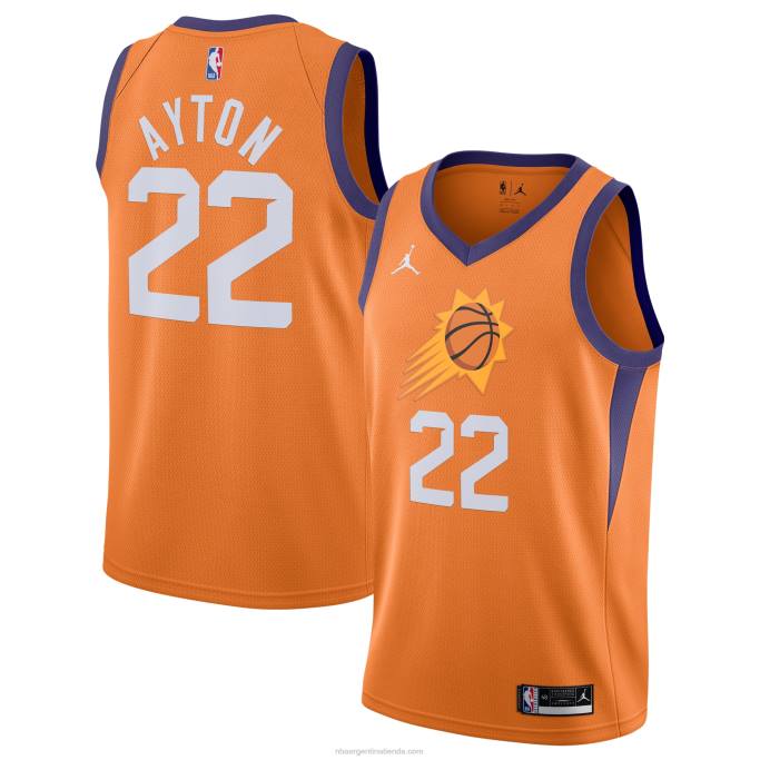 NBA 0F6D5503 phoenix suns deandre ayton jordan marca naranja swingman jersey