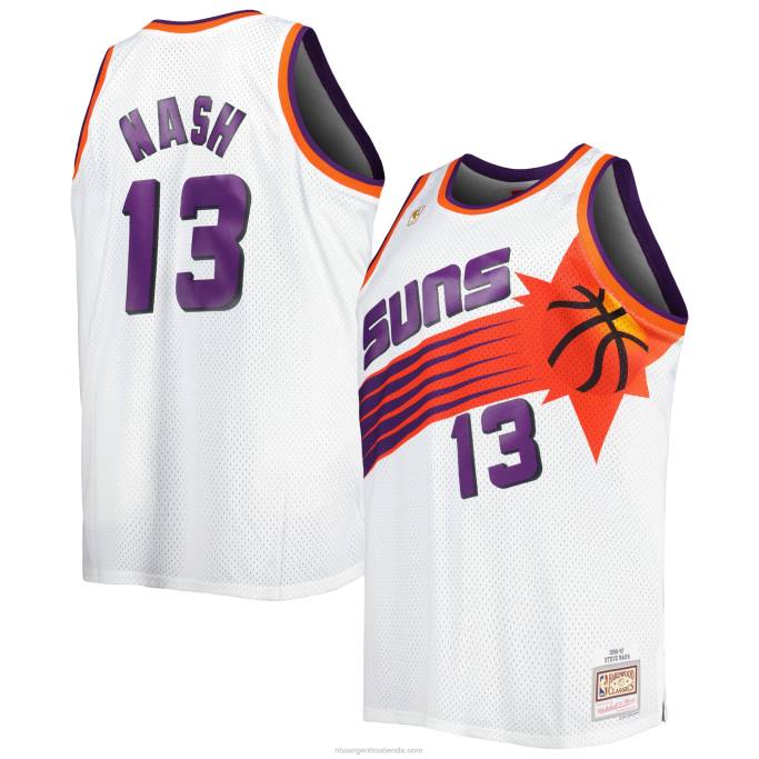 NBA 0F6D5516 phoenix suns steve nash mitchell & ness white big & tall hardwood classics swingman jersey