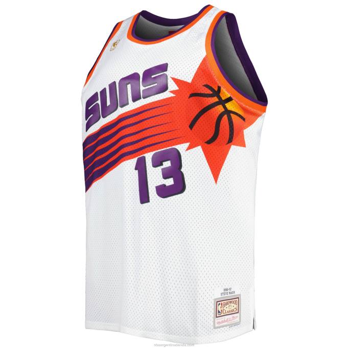 NBA 0F6D5516 phoenix suns steve nash mitchell & ness white big & tall hardwood classics swingman jersey