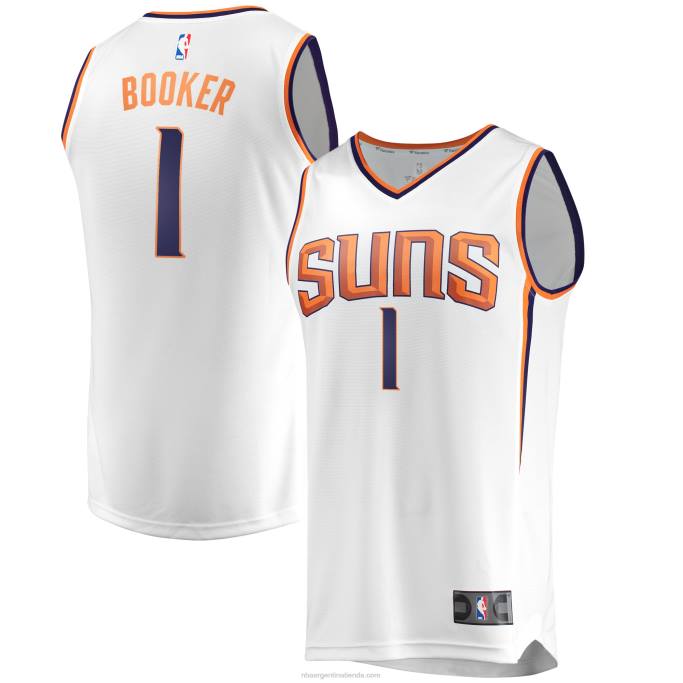 NBA 0F6D6074 Phoenix Suns Devin Booker Réplica De Jersey Blanco Fast Break Réplica