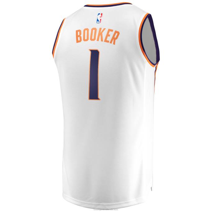 NBA 0F6D6074 Phoenix Suns Devin Booker Réplica De Jersey Blanco Fast Break Réplica