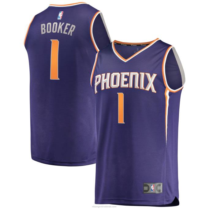 NBA 0F6D704 fénix suns devin booker púrpura fast break réplica playera jersey