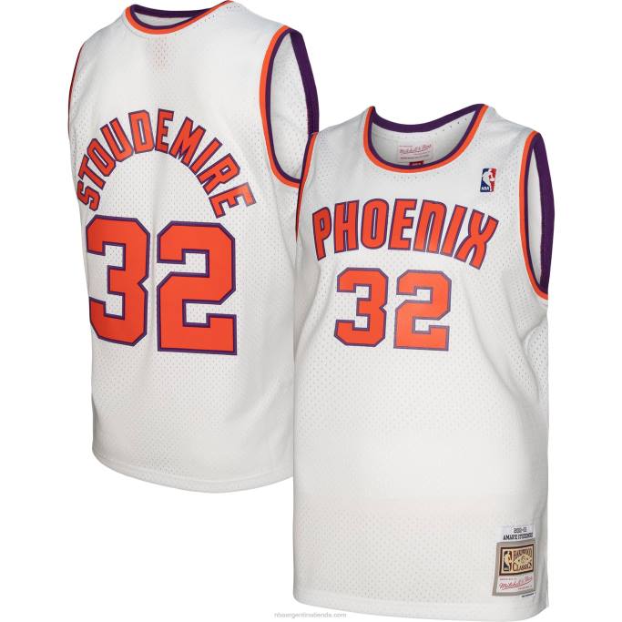 NBA 0F6D7282 phoenix suns amar'e stoudemire mitchell & ness blanco hardwood classics swingman jersey