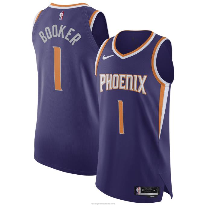 NBA 0F6D728 Phoenix Suns Devin Booker Nike Púrpura Auténtico Jugador Jersey