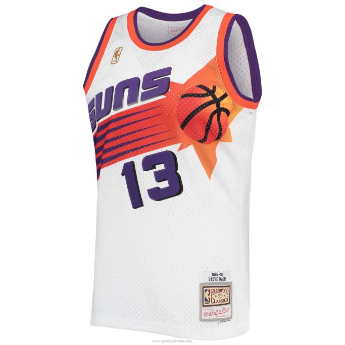 NBA 0F6D7758 phoenix suns steve nash mitchell & ness blanco 1996-authentic hardwood classics jersey swingman