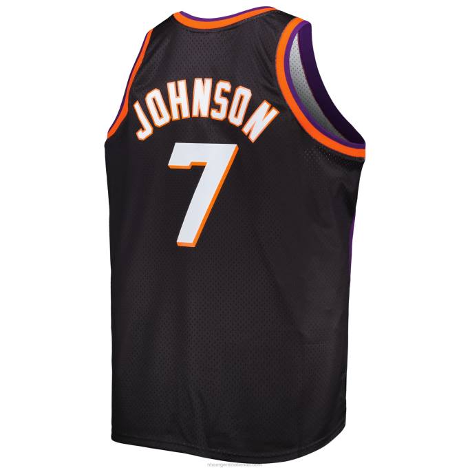 NBA 0F6D7835 phoenix suns kevin johnson mitchell & ness negro grande y alto clásico de madera dura swingman jersey