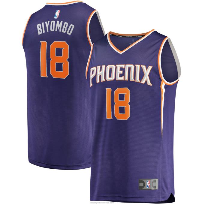 NBA 0F6D8282 Phoenix Suns Bismack Biyombo réplica de camiseta morada de ruptura rápida