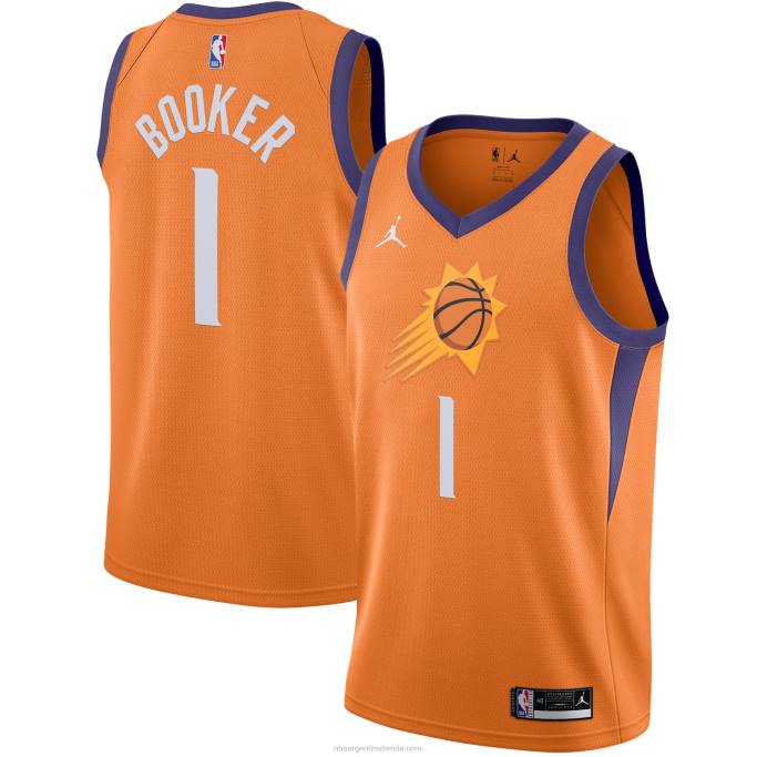 NBA 0F6D955 phoenix suns devin booker jordan marca naranja swingman jersey
