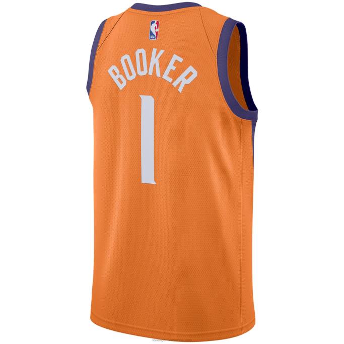 NBA 0F6D955 phoenix suns devin booker jordan marca naranja swingman jersey