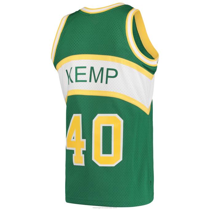 NBA 0F6D2038 seattle supersonics shawn kemp mitchell & ness green hardwood classics swingman jersey