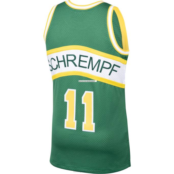 NBA 0F6D2887 seattle supersonics detlef schrempf mitchell & ness verde madera dura clásicos alero player jersey
