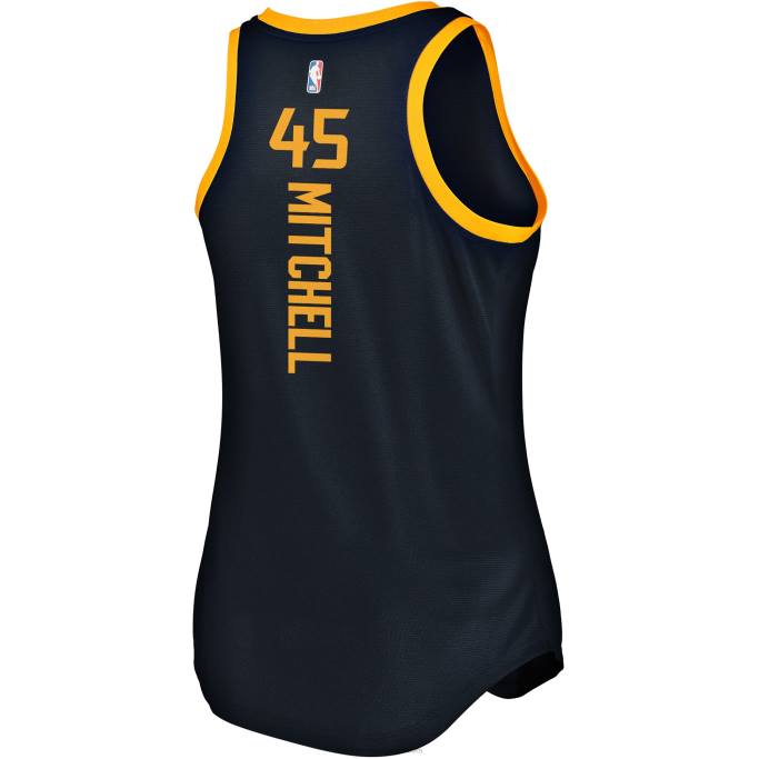 NBA 0F6D10027 utah jazz donovan mitchell camiseta sin mangas del equipo de ruptura rápida azul marino