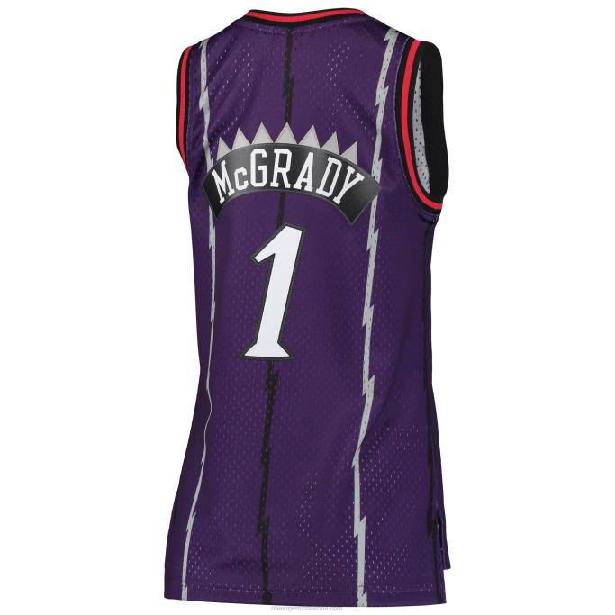 NBA 0F6D10996 toronto raptors tracy mcgrady mitchell & ness púrpura clásico de madera dura swingman jersey