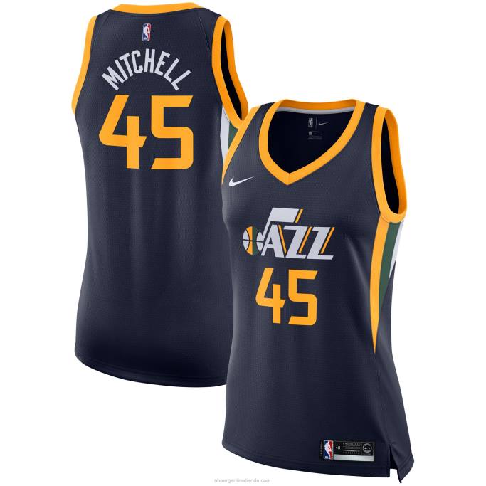 NBA 0F6D11491 camiseta donovan mitchell utah jazz nike swingman - azul marino