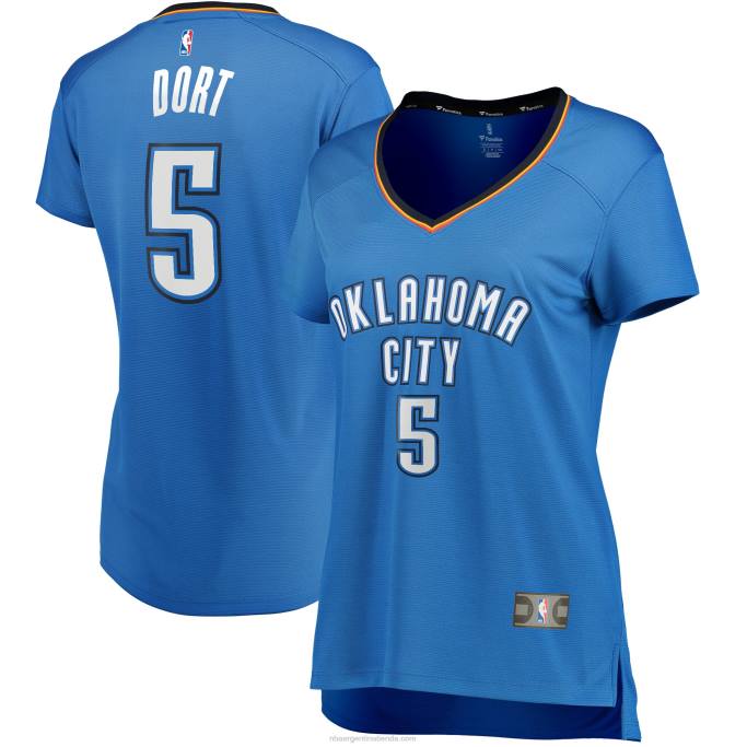 NBA 0F6D13014 camiseta de jugador de oklahoma city thunder luguentz dort blue fast break