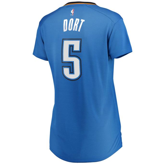 NBA 0F6D13014 camiseta de jugador de oklahoma city thunder luguentz dort blue fast break