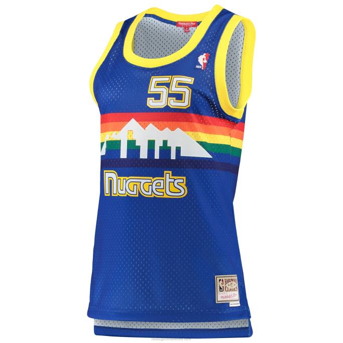 NBA 0F6D8760 denver nuggets dikembe mutombo mitchell & ness royal hardwood classics swingman jersey