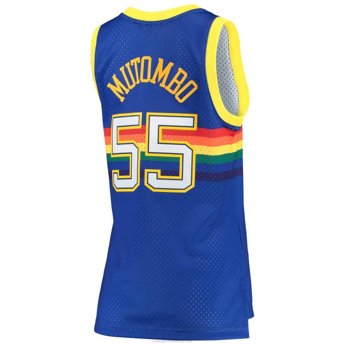 NBA 0F6D8760 denver nuggets dikembe mutombo mitchell & ness royal hardwood classics swingman jersey