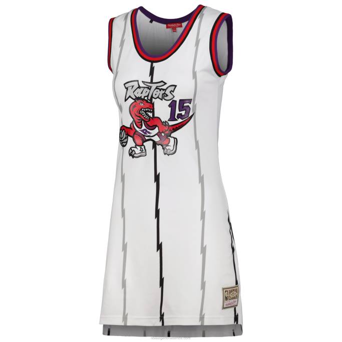NBA 0F6D8795 toronto raptors vince carter white 1998 hardwood classics nombre y número jugador jersey vestido