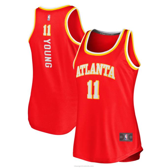 NBA 0F6D8801 atlanta hawks trae joven camiseta roja de tanque de descanso rápido