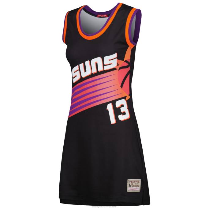 NBA 0F6D8986 phoenix suns steve nash black hardwood classics nombre y número jugador jersey vestido