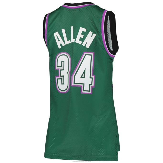 NBA 0F6D9226 jersey milwaukee bucks ray allen mitchell & ness green hardwood classics swingman