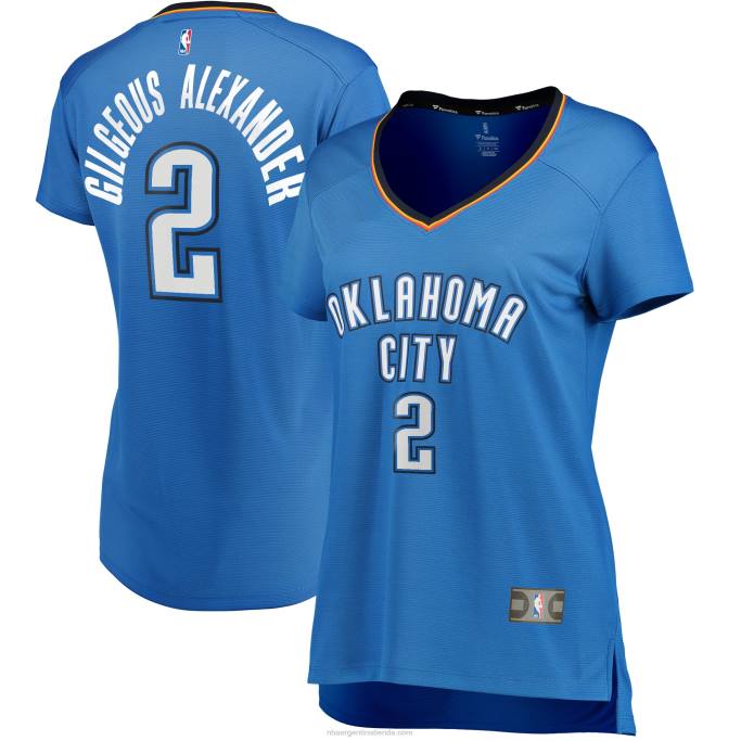 NBA 0F6D9816 camiseta de jugador de oklahoma city thunder shai gilgeous-alexander blue fast break