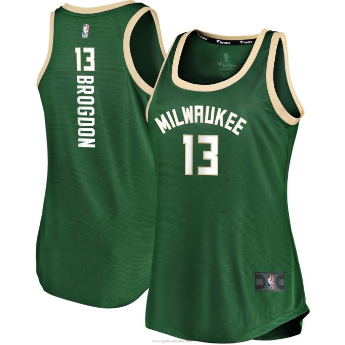 NBA 0F6D9821 milwaukee bucks malcolm brogdon camiseta sin mangas verde cazador del equipo fast break