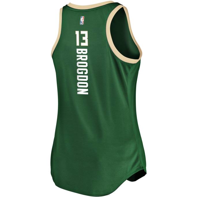 NBA 0F6D9821 milwaukee bucks malcolm brogdon camiseta sin mangas verde cazador del equipo fast break