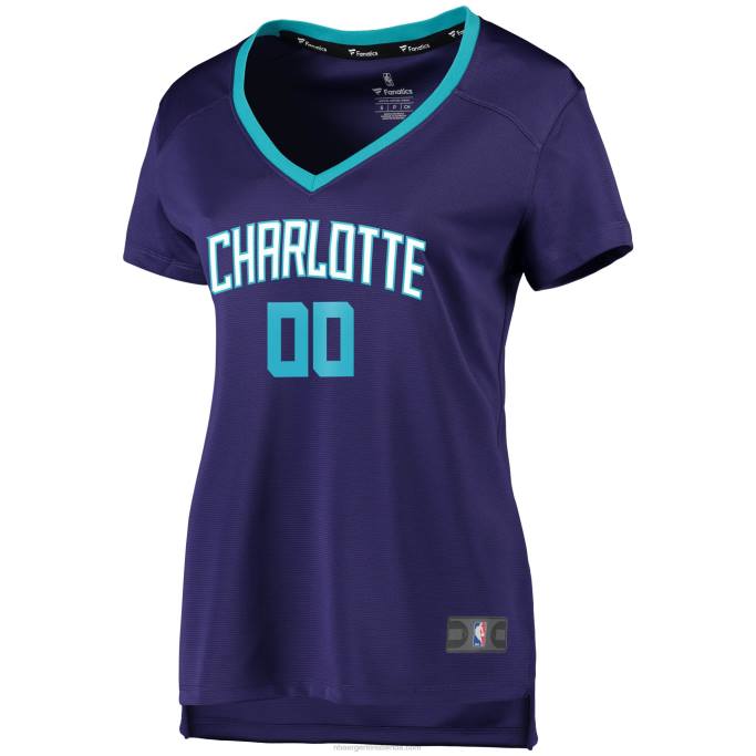 NBA 0F6D10202 charlotte hornets púrpura fast break réplica jersey personalizado
