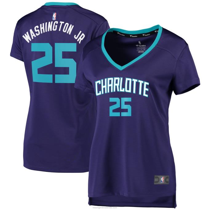 NBA 0F6D11457 charlotte hornets pj washington jr. camiseta de jugador de réplica de ruptura rápida morada