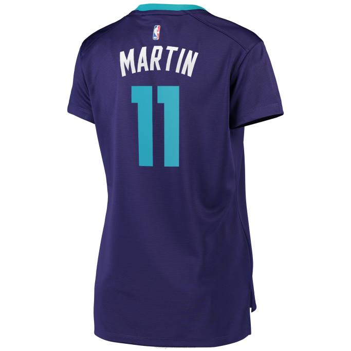NBA 0F6D13035 charlotte hornets cody martin púrpura fast break réplica jugador jersey