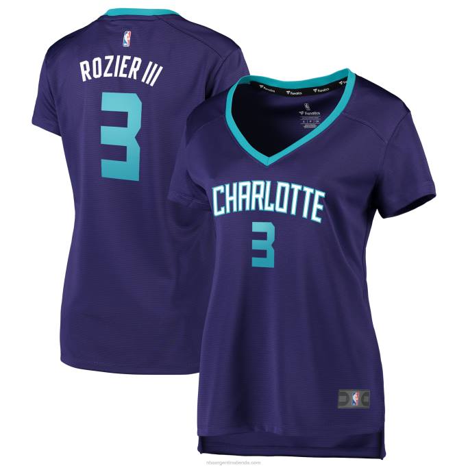 NBA 0F6D14282 charlotte hornets terry rozier púrpura fast break replica jersey