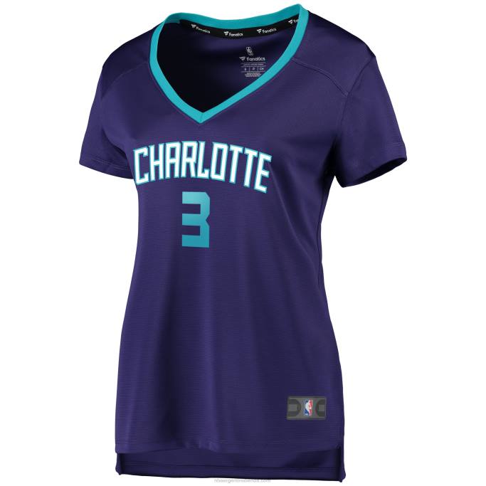 NBA 0F6D14282 charlotte hornets terry rozier púrpura fast break replica jersey