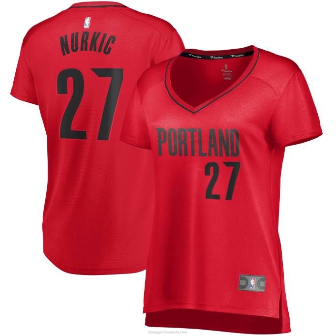 NBA 0F6D12936 portland trail blazers jusuf nurkic rojo fast break player jersey