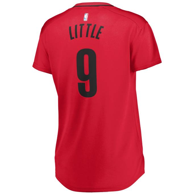 NBA 0F6D15622 portland trail blazers nassir little red fast break player jersey