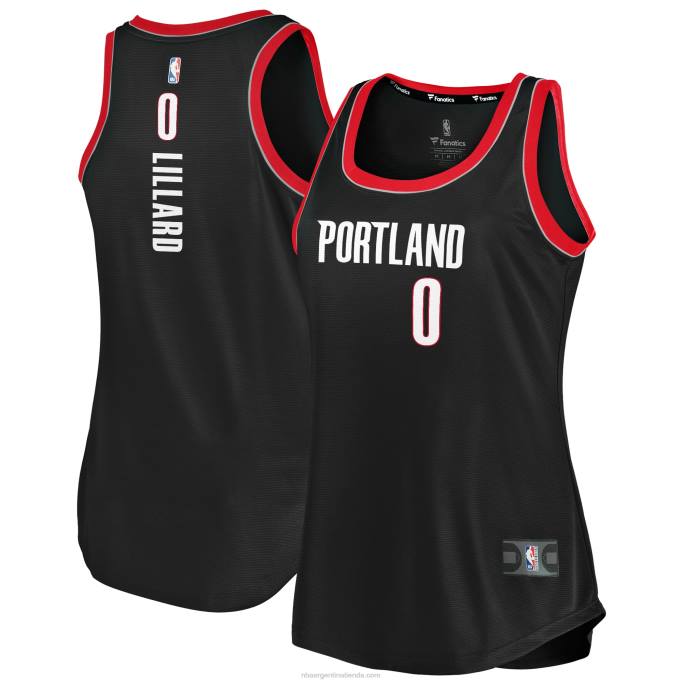 NBA 0F6D9304 portland trail blazers damian lillard jersey de tanque de rotura rápida negro