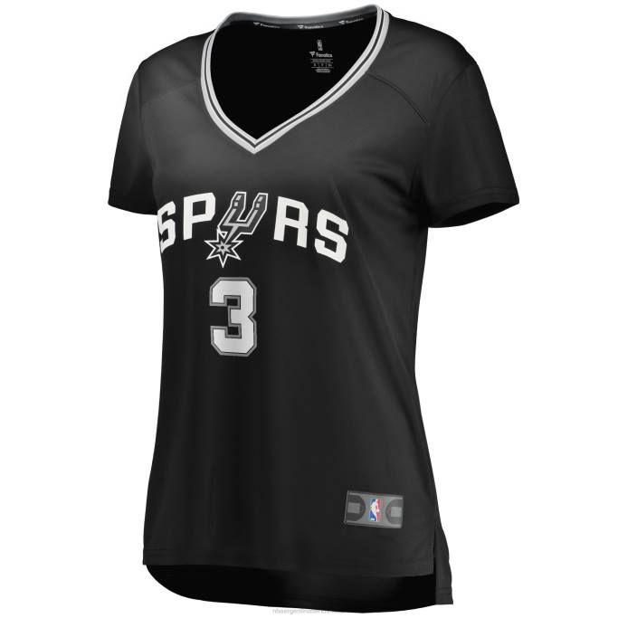 NBA 0F6D12741 camiseta replica san antonio spurs keldon johnson negra fast break