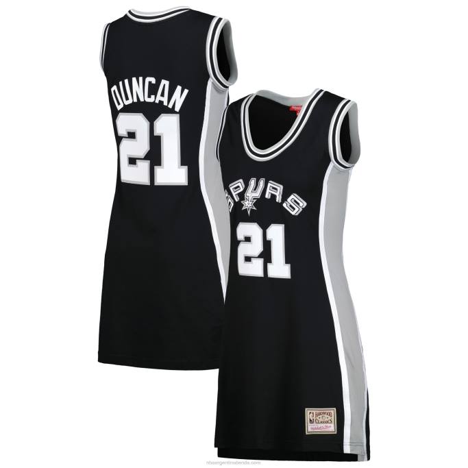 NBA 0F6D8891 san antonio spurs tim duncan negro 1998 hardwood classics nombre y número jugador jersey vestido