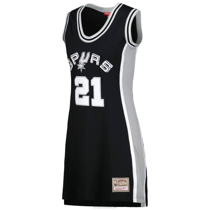 NBA 0F6D8891 san antonio spurs tim duncan negro 1998 hardwood classics nombre y número jugador jersey vestido