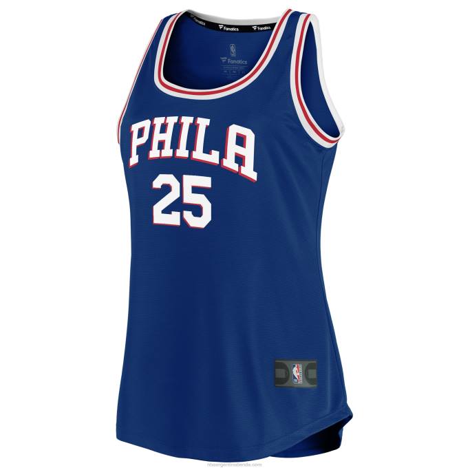 NBA 0F6D12236 Camiseta sin mangas del equipo Royal Fast Break de Ben Simmons de los 76ers de Filadelfia